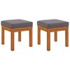 vidaXL Garden Dining Set Wooden brown, Grey