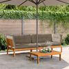 vidaXL Garden Pallet Corner Sofa Taupe Solid Acacia wood Large Modular