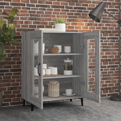 vidaXL Sideboard Gray Sonoma 27.4"x13.4"x35.4" Engineered Wood