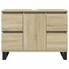 vidaXL Bathroom Cabinet Sonoma oak Engineered wood 31.5x13.0x23.6 in