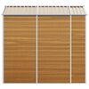 vidaXL Garden Shed Light Brown Galvanized Steel Large Garden Shed