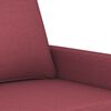 vidaXL 3-Seater Sofa Wine Red Fabric (100% polyester), Metal, Textilene