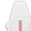 vidaXL Gaming Chair White and Pink PVC, Cotton, Polyester, Metal, Plywood