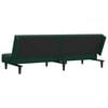vidaXL Sofa Bed Dark Green Velvet, Foam, Wood, Plastic Standard