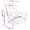 vidaXL Adirondack Chair White 74 x 82 x 92cm HDPE