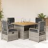 vidaXL Garden Dining Set Grey and Brown