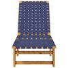 vidaXL Sun Lounger Dark Blue and Brown