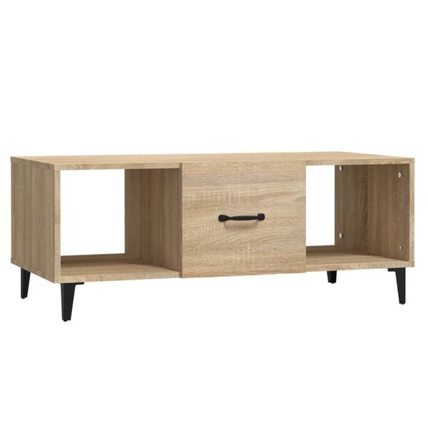 vidaXL Coffee Table Sonoma Oak Engineered Wood 40.2 x 19.7 x 15.7 in