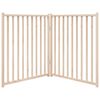 vidaXL Dog Gate Set of 2 Brown Solid Fir Wood 63 in Foldable
