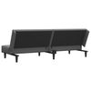vidaXL Sofa Bed Dark Grey Velvet, Wood 2-seater Convertible