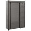 vidaXL Folding Wardrobe Gray Fleece fabric cover and steel frame