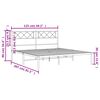 vidaXL Metal Bed Frame White Powder-Coated Steel 47.2 x 78.7 in