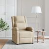 vidaXL Massage Recliner Cream Fabric