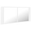 vidaXL Led Mirror Cabinet White Engineered wood, acrylic