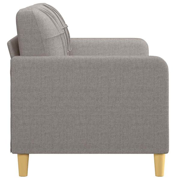 vidaXL 2-Seater Sofa Taupe Polyester Fabric, Metal, Textilene 2-Seater