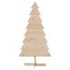 vidaXL Wooden Christmas Tree Natural Solid Pine Wood 59.1 in Tall
