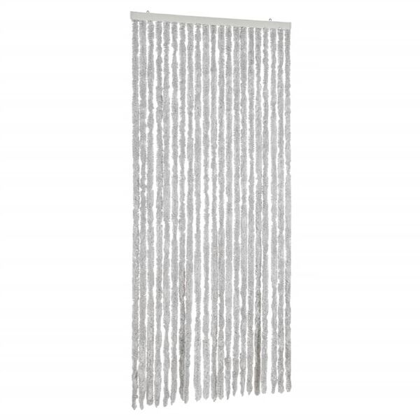 vidaXL Fly Curtain Grey 35.4x78.7" Chenille