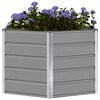 vidaXL Planter Light Grey 129 x 129 x 75 cm Steel