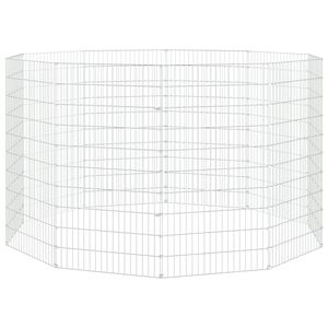 vidaXL Animal Enclosure Silver Galvanized iron