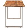 vidaXL Dining Table Natural Wood Solid Acacia wood, Powder-coated steel