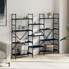 vidaXL Bookshelf Black Engineered Wood Tall Bookshelf Rectangular