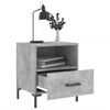 vidaXL Bedside Cabinet Set of 2 Concrete grey Engineered wood, Iron