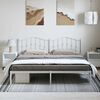 vidaXL Bed Frame White Steel 76.0 x 80.0 in Bed Frame Rectangular