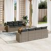 vidaXL Garden Sofa Set Grey, Dark Grey