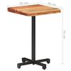 vidaXL Bistro Table Natural wood, Black Solid Acacia wood, Iron Compact