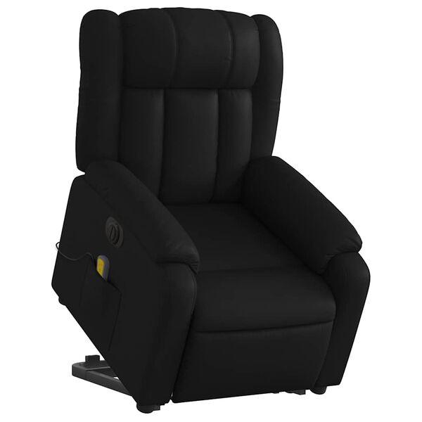 vidaXL Electric Stand Up Massage Recliner Chair Black