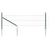 vidaXL Fence with Posts Green 0.5 x 25 m PVC-coated steel