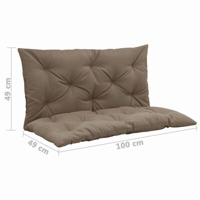 vidaXL Cushion for Swing Chair Taupe 39.4" Fabric