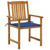 vidaXL Patio Chairs with Cushions 2 pcs Solid Acacia Wood