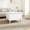 vidaXL Side Table White Engineered wood, solid eucalyptus wood Small