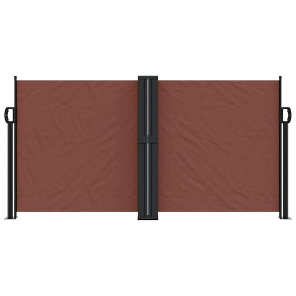 vidaXL Retractable Side Awning Brown