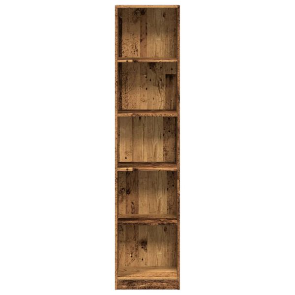 vidaXL Bookcase Old wood Engineered wood Tall Bookcase Rectangular