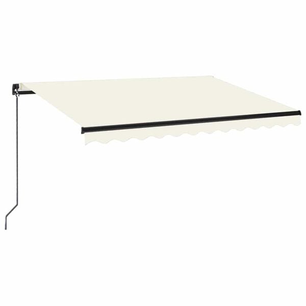 vidaXL Retractable Awning Cream and Anthracite