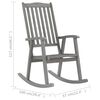 vidaXL Wooden Rocking Chair Grey Solid acacia wood Standard