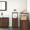 vidaXL Bathroom Cabinet Brown Oak Engineered wood, steel Adjustable Feet