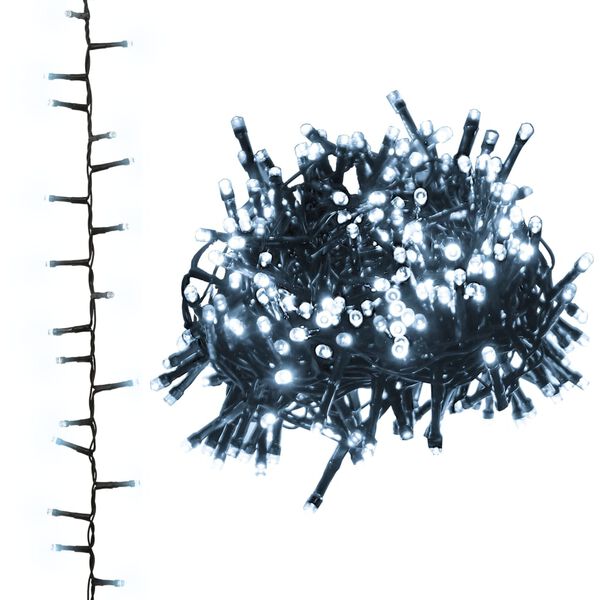 vidaXL LED String Cold White Polyvinylchloride (PVC) Compact