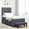 vidaXL Box Spring Bed with Mattress Dark gray 31.5" x 78.7" Velvet