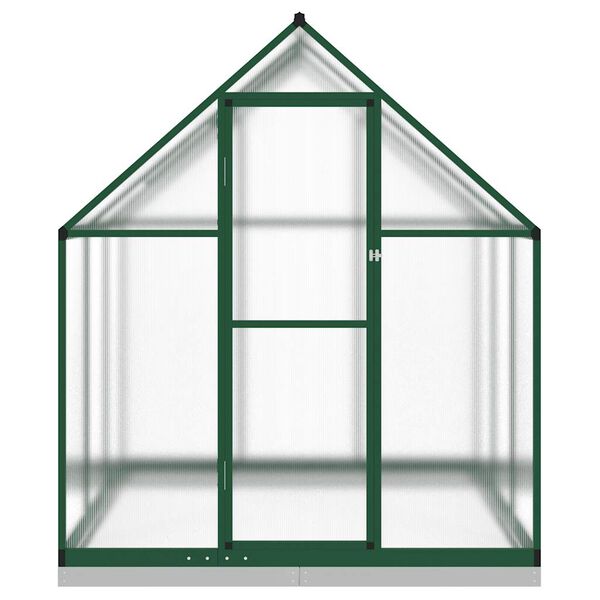 vidaXL Greenhouse Green Aluminum, Polycarbonate, Galvanized Steel Large