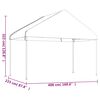 vidaXL Gazebo With Roof White Polyethylene, Steel Extra Large