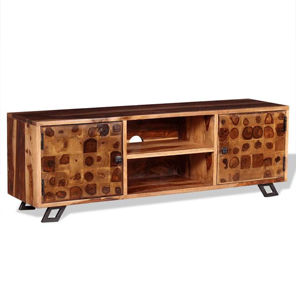 vidaXL TV Cabinet Brown Solid Acacia Wood Medium TV Cabinet
