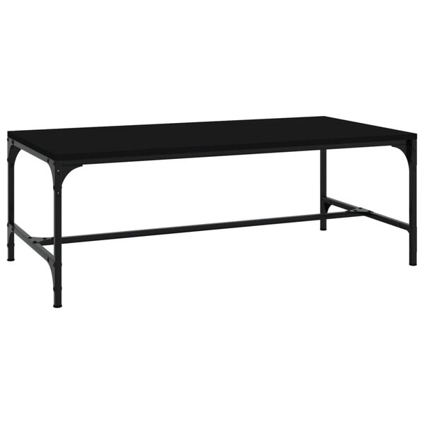 vidaXL Coffee Table Black Engineered wood 39.4 x 19.7 x 13.8 in