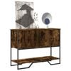 vidaXL Console Table Smoked Oak Engineered Wood, Metal Console Table