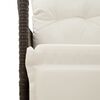 vidaXL Reclining Garden Chair Brown Poly Rattan One size