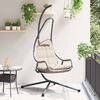 vidaXL Hanging Egg Chair Folding Taupe 37.01 x 42.13 x 77.36 in Steel