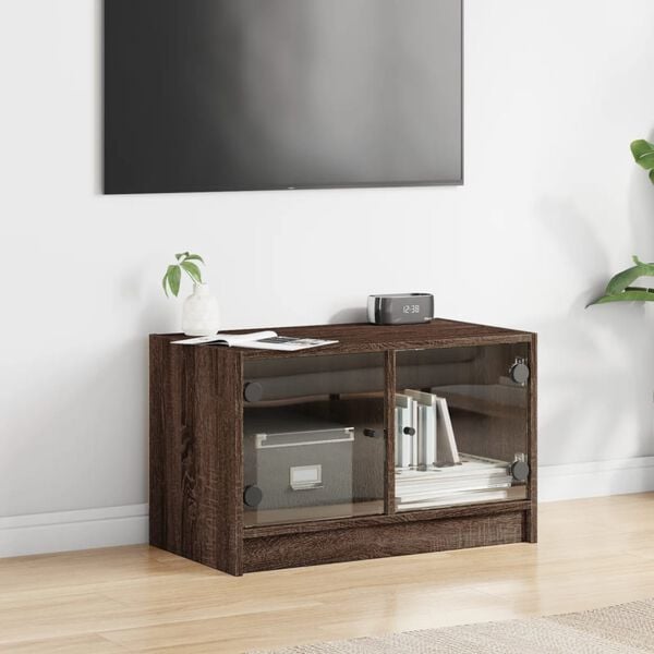 vidaXL TV Cabinet Brown Oak Engineered Wood Medium TV Cabinet