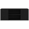 vidaXL TV Cabinet Black oak 39.37 x 13.78 x 15.75 in Engineered wood